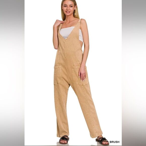 Zenana Denim Overalls NEW - Picture 1 of 9